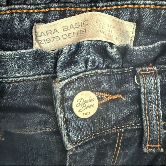 Zara Basic Denim Z1975 Skinny Denim Blue Jeans - Picture 3 of 5